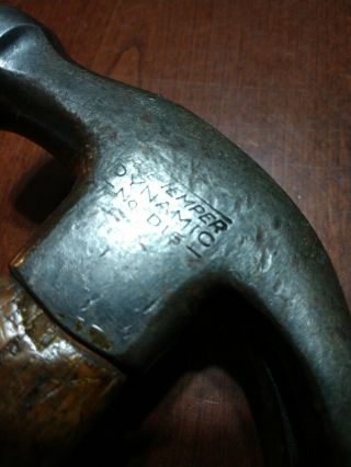 Vintage True Temper Dynamic No.  D16 Claw Hammer Wood Handle Tool