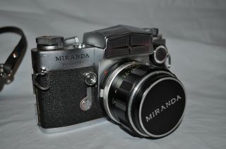 Vintage Miranda Sensorex 35mm Slr Camera With 50mm F/1.  9 Lens W/ Case