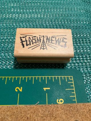 Cb,  Flash News - Rubber Stamps Of America Rubber Stamp Vintage Old Stock