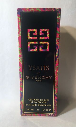 Vintage Ysatis De Givenchy Paris Bath And Shower Gel - 200 Ml 6.  7 Oz - Boxed
