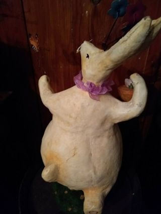Vintage Paper Mache Easter Bunny Rabbit 3