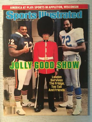 1986 William The Fridgerator Perry Bears Sports Illustrated Label Removed