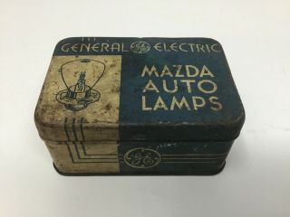 Vintage General Electric Ge Mazda Auto Lamps Lights Tin Ford Chevy Dodge Garage