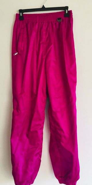 Vtg 80s Pink Sunice Womens 10 Snow Suit Ski Pants Snowsuit Waterproof Vintage