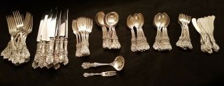 REED & BARTON FRANCIS THE FIRST FRANCIS I 98 PC FLATWARE SET DINNER SIZE OLD 2