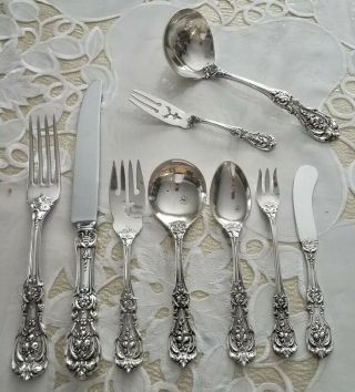 REED & BARTON FRANCIS THE FIRST FRANCIS I 98 PC FLATWARE SET DINNER SIZE OLD 3