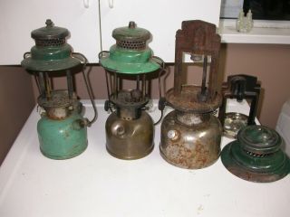 3 Vintage Coleman Lanterns And Parts 639 Cpr Railway