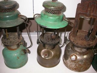 3 vintage Coleman lanterns and parts 639 CPR Railway 3