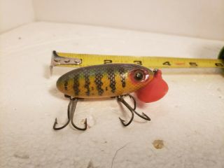 Vintage Ww2 Fred Arbogast Red Plastic Lip Jitterbug Fishing Lure