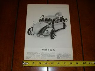 1965 Vw Volkswagen Bug - Vintage Ad