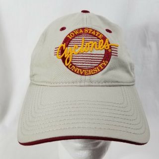 Vintage The Game Iowa State University Cyclones Ncaa Khaki Snapback Dad Hat Cap