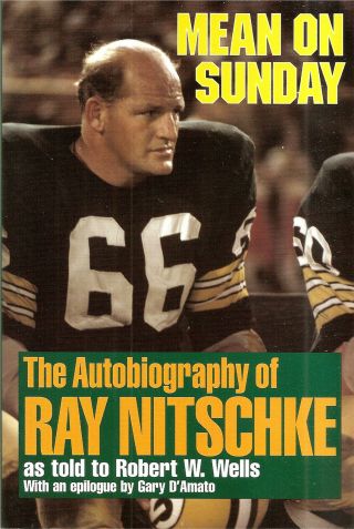 1998 Mean On Sundays Football Book - Ray Nitschke,  Green Bay Packers