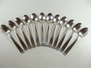 Set Of Twelve Antique Swedish Silver Tea Spoons Ref 86/1