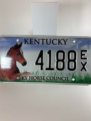 Kentucky (ky) Horse Council Horse Racing Derby License Plate “4188ex”