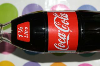 CHILE VINTAGE OLD COCA COLA BIG TALL BOTTLE ACL RARE SIZE 1.  25 1250 1 1/4 LITER 3