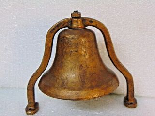 Antique Vintage Cast Iron Bell,  Yoke Church School Metalware $9.  95