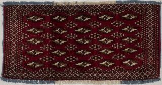 Tribal Design Turkoman Red 2x3 Vintage Small Oriental Wool Rug Home Decor Carpet