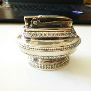Vintage Ronson Queen Anne Table Cigarette Lighter Silver Plated