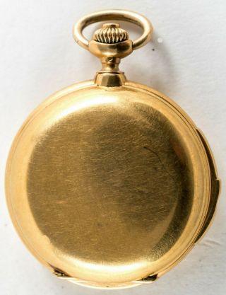 18k J.  J.  Bandollet Geneva Minute Repeater Hunter Pocket Watch C 1880
