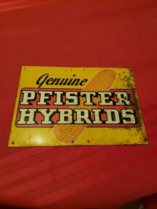 Vintage Pfister Hybrids Sign