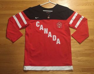 Youth Vintage Nike Team Canada Red Hockey Jersey Sz L/xl