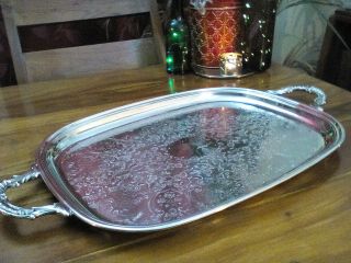 A Large Vintage Silver Plated Tray
