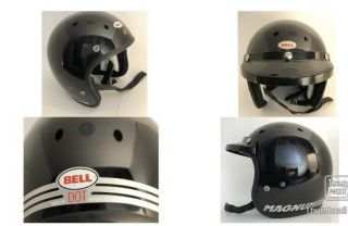 Rare Vintage 1980s Bell Magnum Sz 7 1/2 60 Cm Open Face Helmet Dot Snell 75 