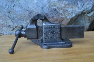 Antique Reed Mfg Co Erie Pa 103 1/2 A Bench Vise 3.  5” Jaw Vise Machinist