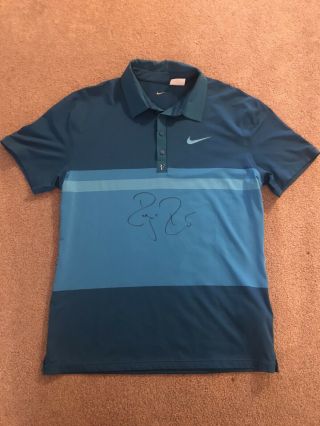 Roger Federer Match Signed Nike Tennis Shirt - From 2012 Indian Wells