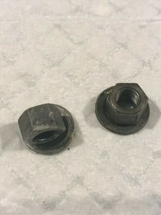 Mcculloch 1 - 70 1 - 80 Vintage Chainsaw Bar Nuts (pair) With Washers