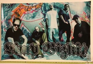 Vintage 1999 Limp Bizkit Band Poster 34x22 Funky 6185 Fred Durst
