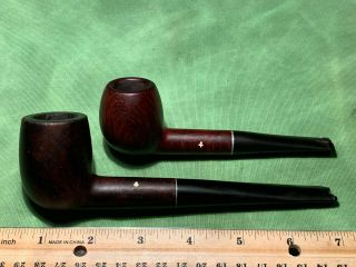 2 Early Kaywoodie Shank Clover Logo Pipes (5133 & 5139) With Issues