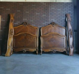 Antique French Rococo Twin Beds French Provincial Twin Bed Frames A Pair