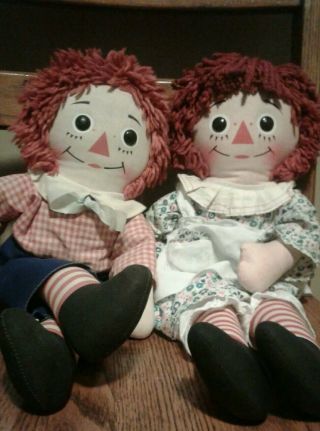 Vintage 20 " Raggedy Ann And Andy Knickerbocker Annabelle