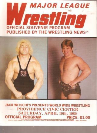 Vintage Early Hulk Hogan Backlund Awa Wrestling Program Wwwf 1980 Patera Nwa Awa