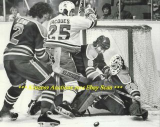 Dave Dryden Stops Wha Toronto Toros At Crease 8x10 Photo Edmonton Oilers Goalie