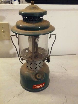 Vintage Coleman 220e Double Mantle Lantern Dated 1/61 Sunshine Of The Night