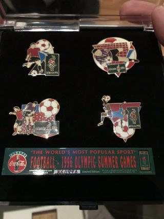 Atlanta 1996 Olympics Soccer Football Pin Set