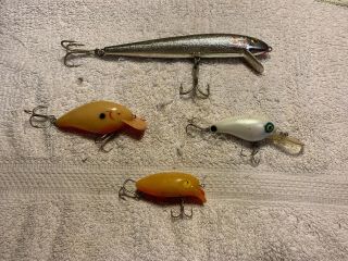 4 Cotton Cordell 7” Redfin & Others Old Fishing Lures 8