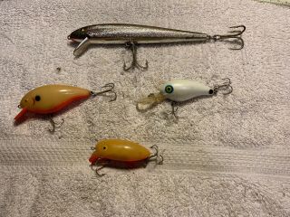 4 Cotton Cordell 7” Redfin & Others Old Fishing Lures 8 2