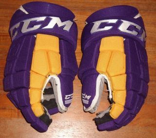 Los Angeles Kings Justin Williams Game - Worn Ccm Vintage - Style Gloves 2013 - 2014