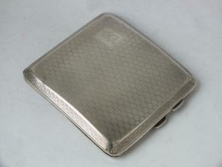 Art Deco Solid Sterling Silver Cigarette Case 1928/ L 8.  6 Cm/ 108 G
