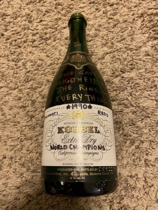 1990 World Series Cincinnati Reds Chris Sabo Game Worn Champagne Bottle