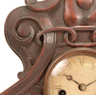 Antique John Haley Bellamy Odd Fellows Shelf Clock c.  1870s Eagle Carving Master 3