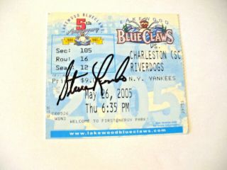 Milb - Lakewood Blueclaws (autographed) " Steve Renko " Ticket Stub - 2005 -