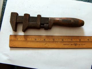 Rare Antique Adjustable Monkey Wrench • Vintage P S & W Co.  Tool