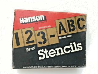 Vintage Reeses 4 " Brass C.  H.  Hanson Stencils Missing C D G Total Of 82 Stencils