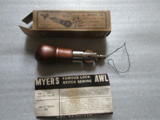 Vintage C A Myers Awl Combination Sewing Awl