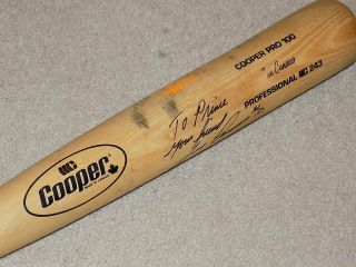 Jose Canseco Game Signed Bat Oakland A 