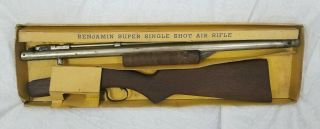 Vtg Antique Benjamin Franklin 310 Single Shot Air Rifle 22 Cal Pump